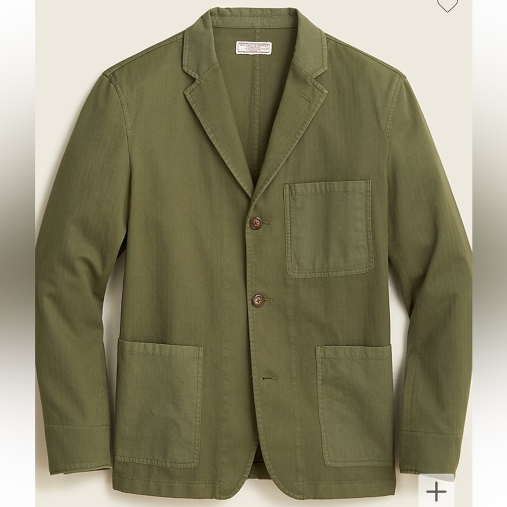 J. Crew Wallace & Barnes Slim-fit chore blazer in cotton-linen size 38S